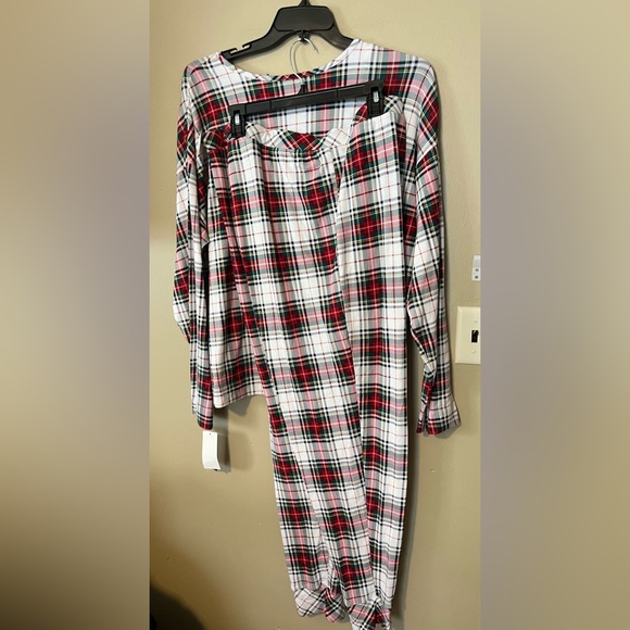 Lauren Ralph Lauren Plus Size Long Sleeve Crewneck Jogger Plaid Pajama Set NWT - Picture 5 of 7